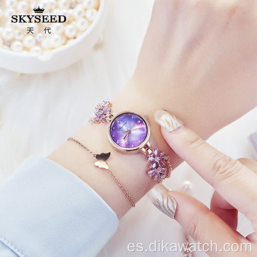 Reloj de cadena SKYSEED reloj de cuarzo de marca para mujer